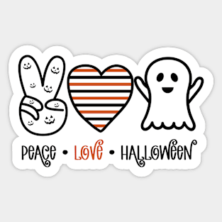 Cute Halloween with Peace and Love! Sticker